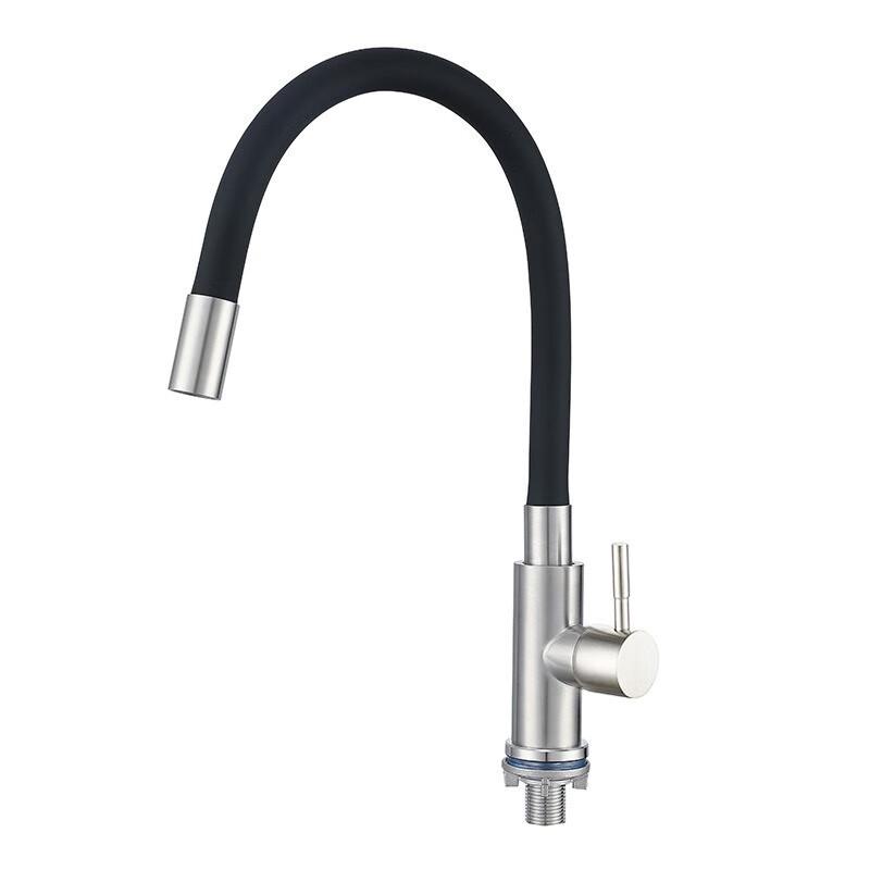 Stainless Steel Wall-Mounted Single Cold Kitchen Faucet