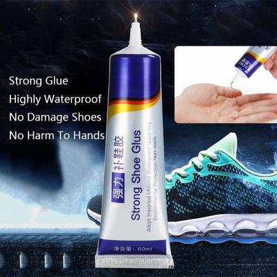 Colle à chaussures 60ml avec propriétés douces et imperméables Réparation chaussures en cuir chaussures de sport et baskets Colle spéciale avec adhésif puissant