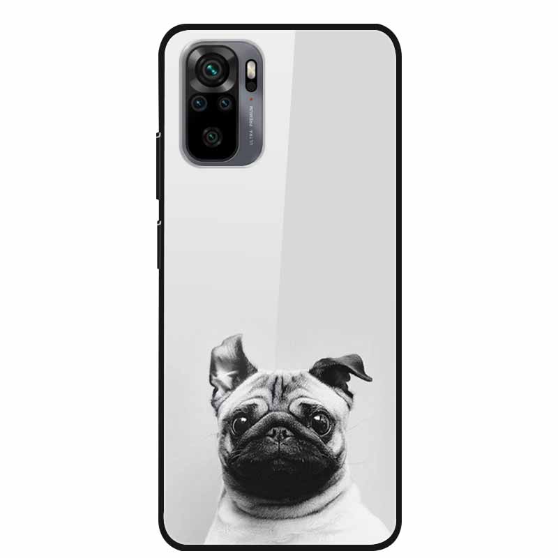 Edzett Üveg tok Redmi Note 10 Pro-hoz Fedél Kemény tok Xiaomi Redmi Note10 5G Telefon Tokhoz Note10 Pro Fundas TPU Lökhárító