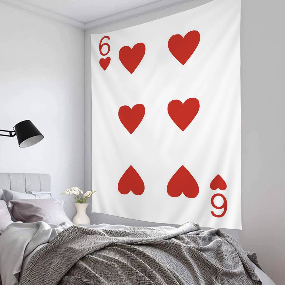 Vintage Poker Anime Tapestry Hanging Tarot Hippie Wall Rugs Dorm Home Decor