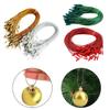 Pack of 200 Ornament Hook with Clip Locking Christmaas Pendants Hangers Fasteners for Holiday Decorations Pre Cut String