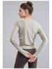 Women's Quick-Dry Long-Sleeve Slimming T-Shirt for Running, Yoga & Outdoor Activities.