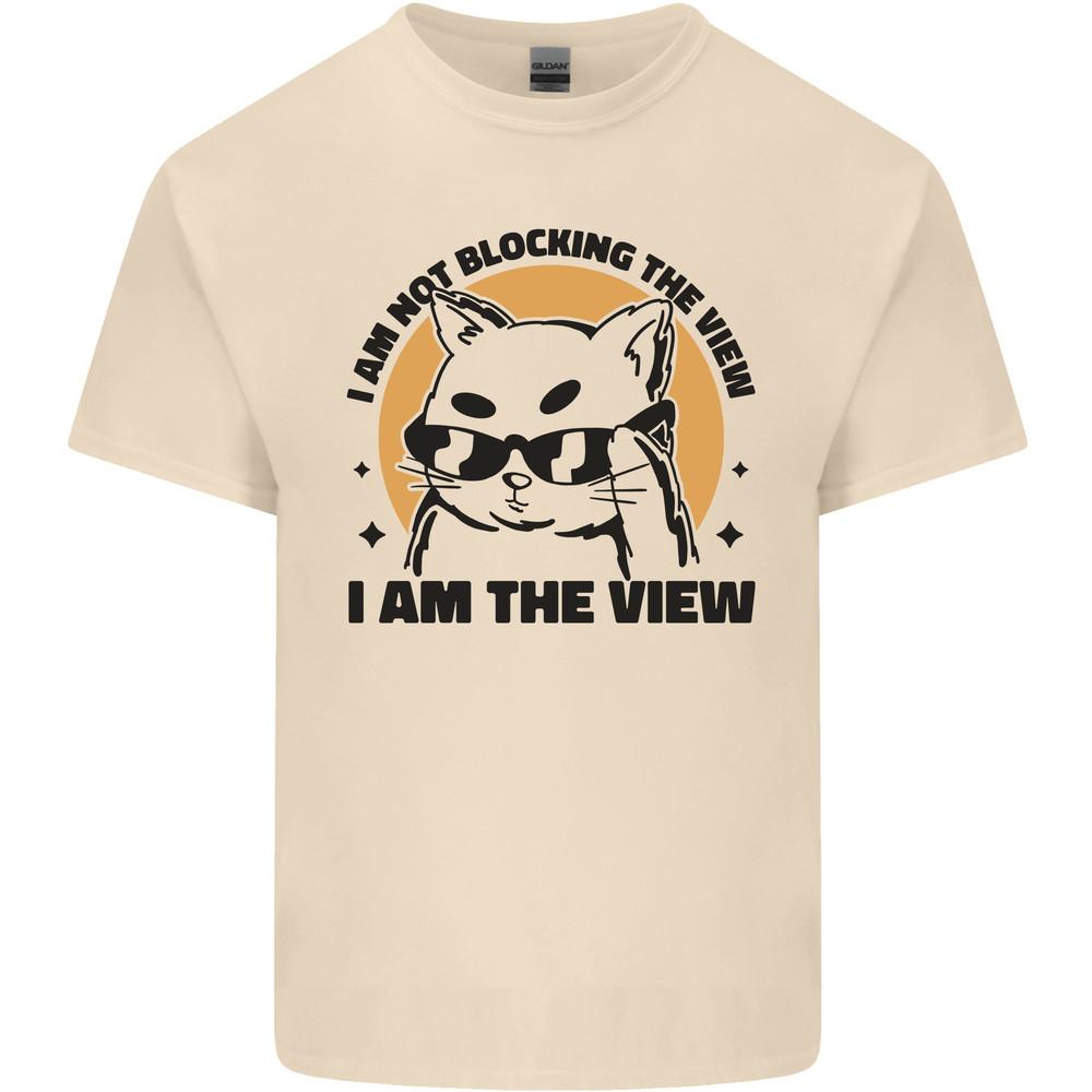 I am the View Funny Cat Mens Light Cotton T-Shirt Unisex T-Shirt XXL
