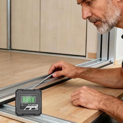 Digital Protractor Level LCD 4 X 90 Degree Range Magnetic Base Digital Degree Angle Finder For Construction Home Machinery Saw