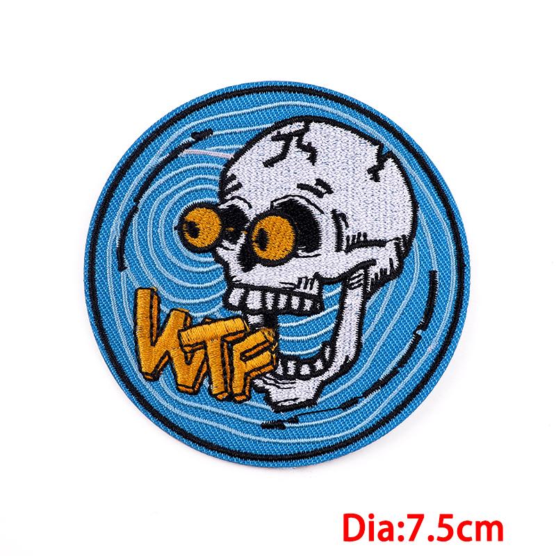 Punk Heart Embroidery Patch Iron On Patches For Clothing Thermoadhesive Patches On Clothes Waves Applique/Patches On Clothes