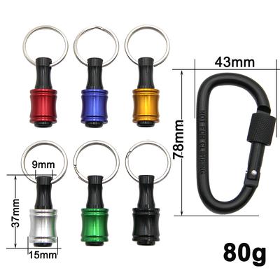 6pc Color Keychain Quick Change Extension Rod 1/4 Hexagonal Handle Screwdriver Head Quick Release Sleeve Conversion Rod Tool Set