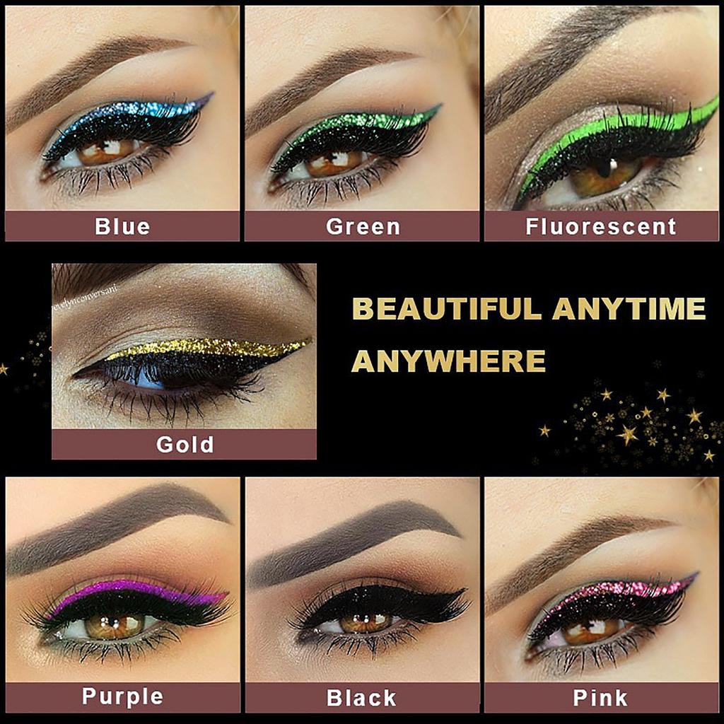 European And American Glitter Self Adhesive Eyeshadow Stickers Double Eyelid False Eyelashes Waterproof Party Eye Makeup Stickers
