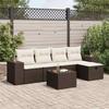 VidaXL Garden Lounge Set with Cushions 6 Pcs Brown Wicker 3325679