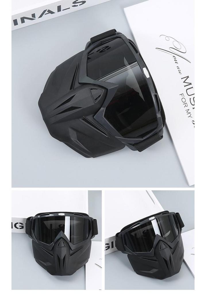Harley Winddichte Motorradbrille & Gesichtsmasken-Set
