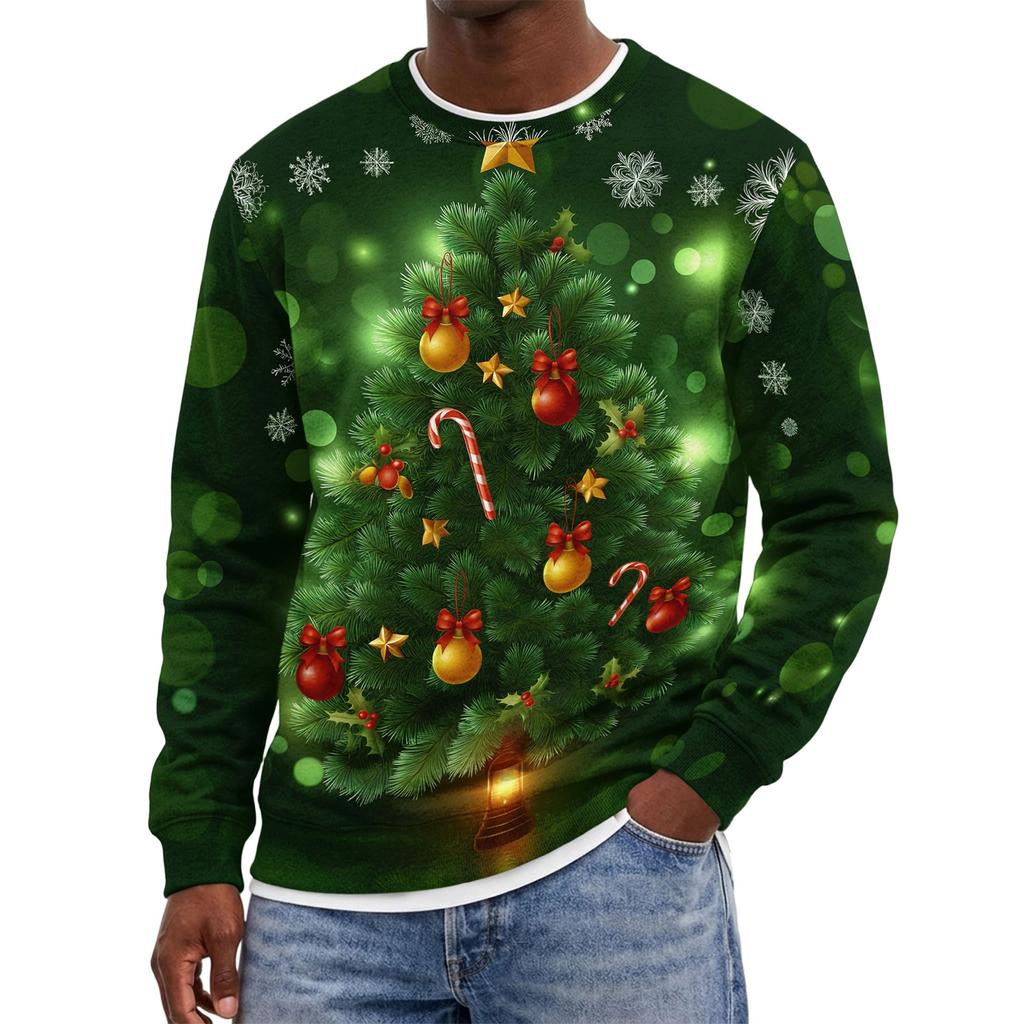 Men's Christmas Neck Pullover Sweatshirt
