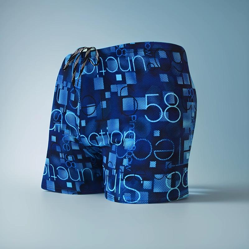 Men s Quick-Drying Plus Size Swim Trunks - Anti-Embarrassment Loose Fit Shorts One Size [100-160 jin]