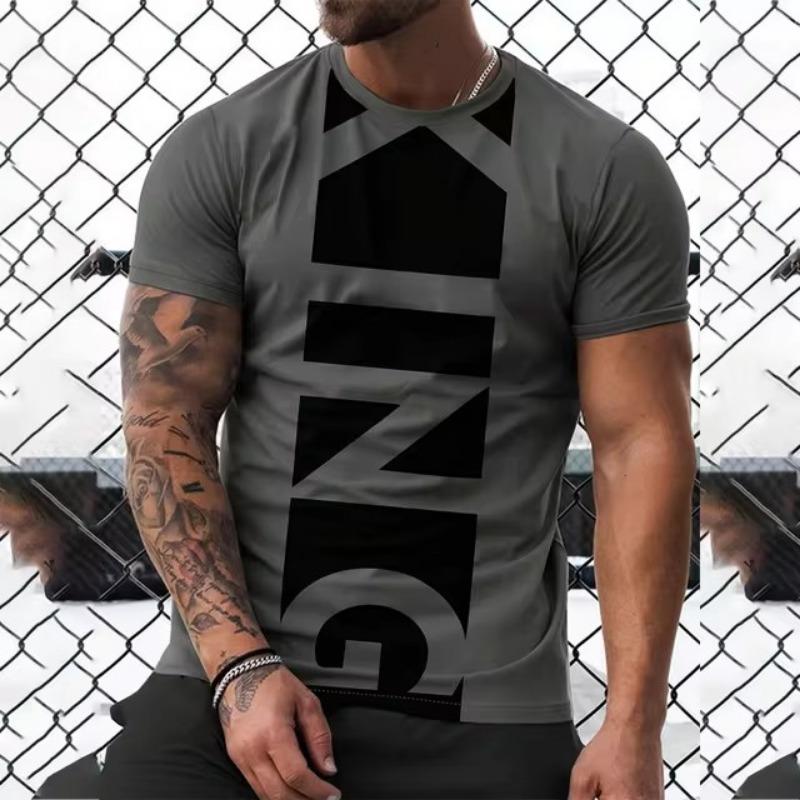 

Модная мужская футболка с 3D-принтом, повседневная мужская одежда, быстросохнущие футболки для фитнеса и мышц, мужская одежда с круглым вырезом и коротким рукавом 4XL