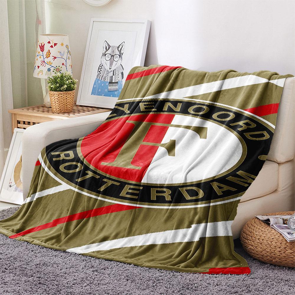 1PC Feyenoord Patterned Flannel Blanket Suitable For All Seasons for Home Decor Warmth and Comfort Gifts Holiday Present