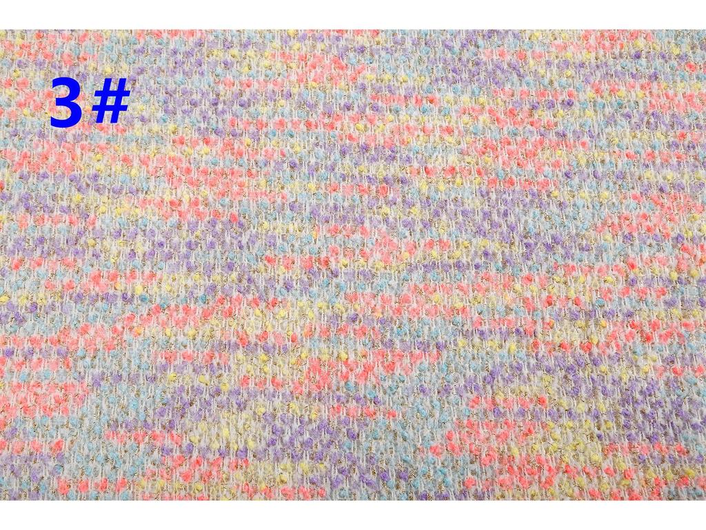 Thick Needle-Dyed Hydrangea Knit Fabric: 2024 Autumn/Winter Colorful Small Fragrance Style Fabric