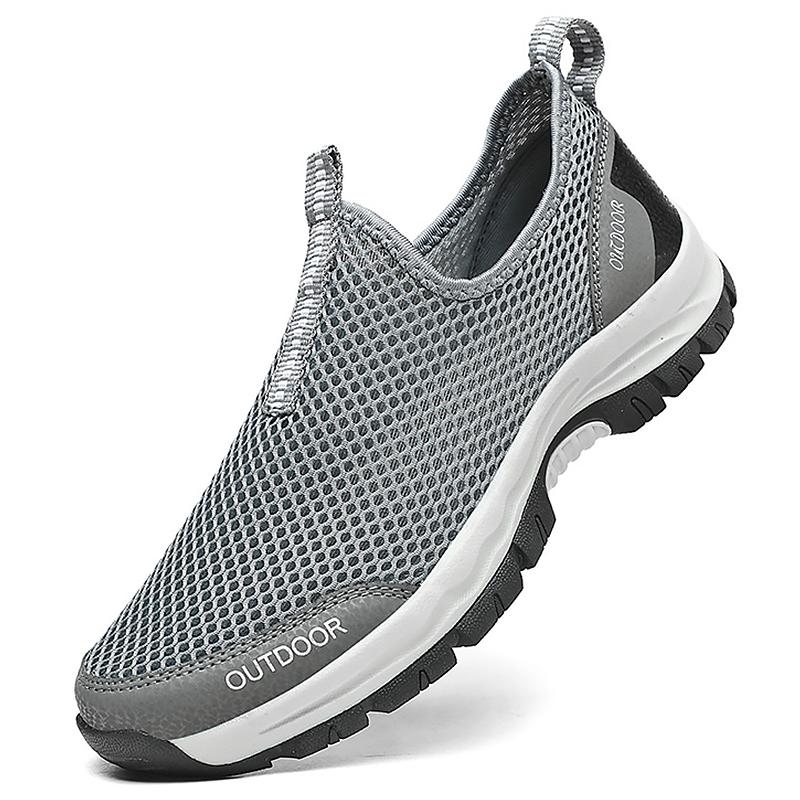 Männer Vulkanisieren Schuhe Turnschuhe Sommer Mesh Casual Schuhe Atmungsaktive Gummi Nicht-slip Leichte Schuhe 2021 Männer Müßiggänger Schuhe plus Größe