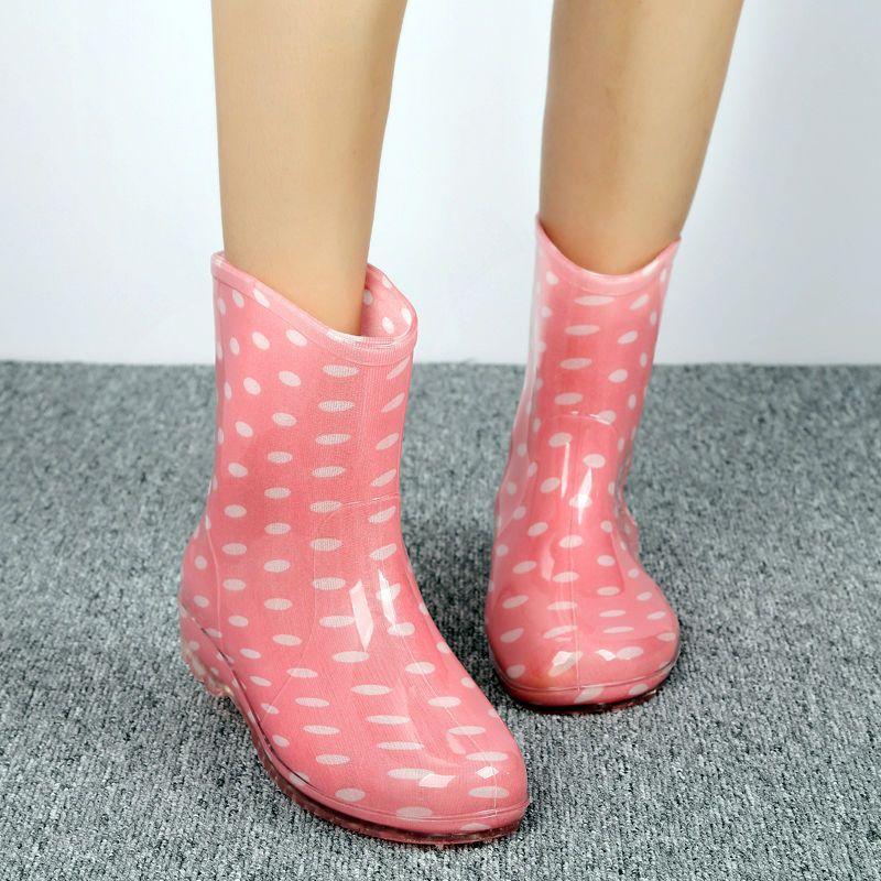 

Winter and summer velvet rain shoes women s medium tube warm rain boots non-slip women s water shoes adult cotton water boots overshoes 36