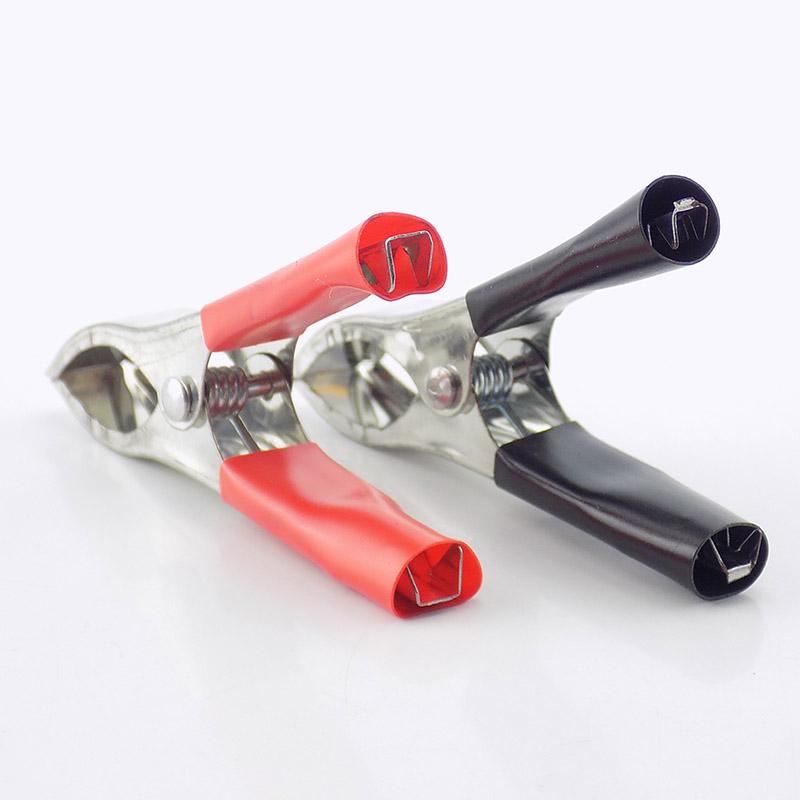 (5 Red +5 Balck) 70mm 30A Handle Alligator Clips Crocodile Test Connector Probe Metal Red Black Electrical DIY Tools