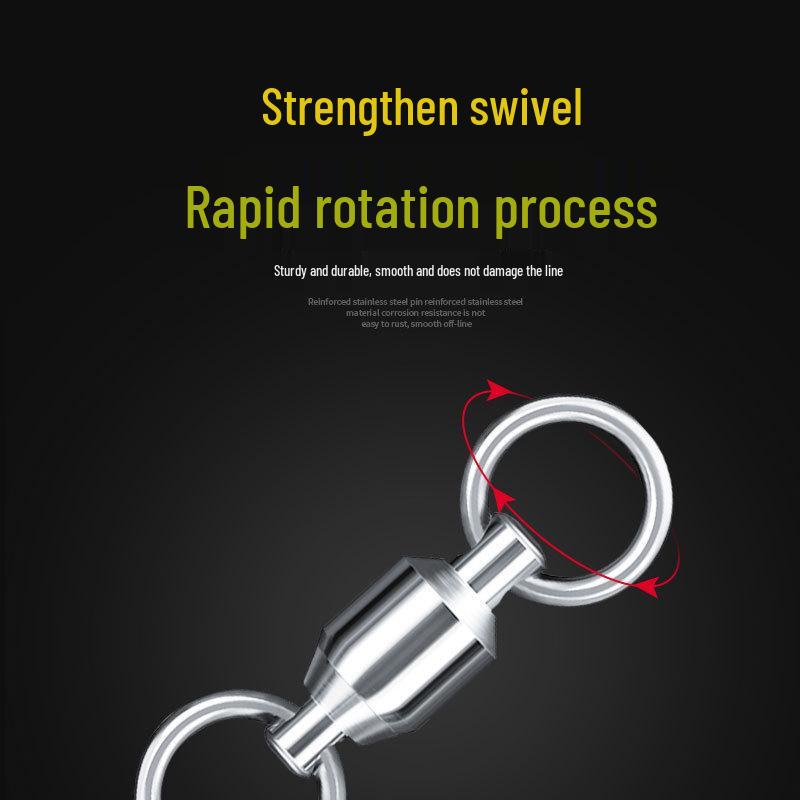 Enhanced Safety Pin Swivel for Sea Fishing: Quick-Snap Figure 8 Ring Tackle