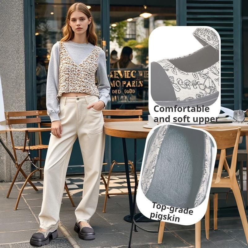 Genuine Leather Mary Jane Shoes Fashion Shoes Casual Non-tiring Women's Shoes