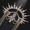 Crystal Tassels Hairband Crowns Tiaras Hair Ornament for Women Stage Show Costume Formal Occasion Photography Headwear