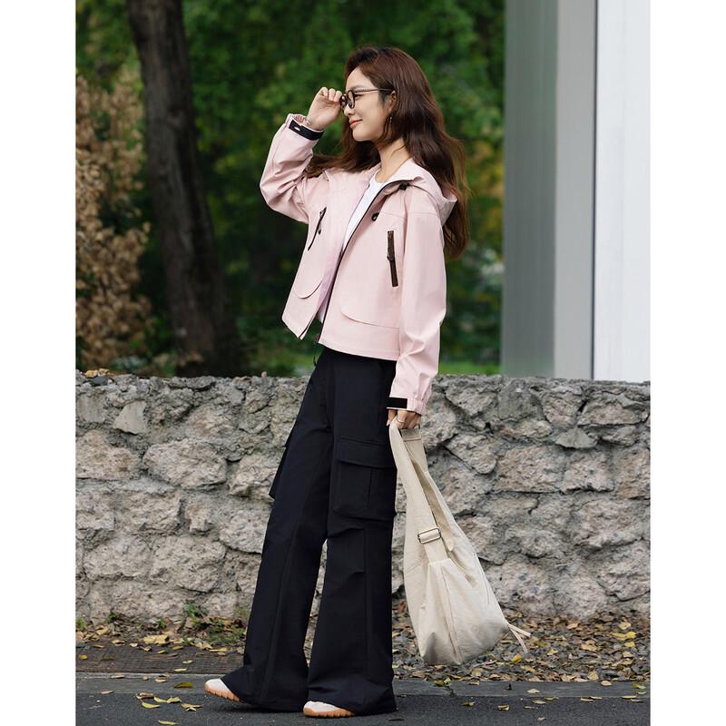 Demana Tech-Proof Petite Hooded Color-Block Outdoor Jacket