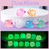 Adorable Glow In The Dark Miniature Pig Resin Desk Ornament For Fairy Garden