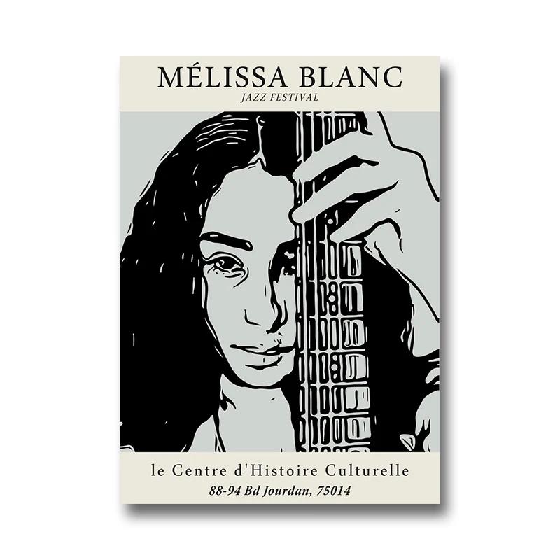 Vintage Jazz Festival Canvas Paintings Retro Jazz Club Poster and Print Wall Art Picture for Living Room Cuadros Home Decoration