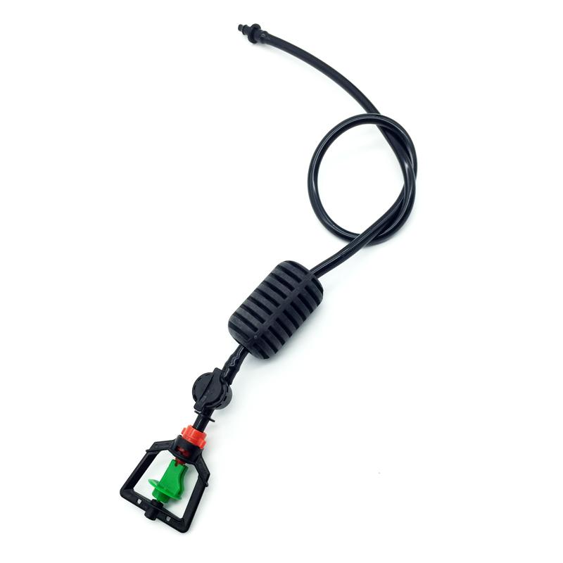 

1 Set Cooling Hanging Sprinkler For Greenhouse Irrigation With Barb Connector 360 Degree Rotating With weight & Anti-drip device зелёный