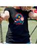 Wo T-Shirt Casual Round Neck Short Sleeve Feel The Rainbow Graphic Spring Summer Breathable Fit 2025 New Fashion
