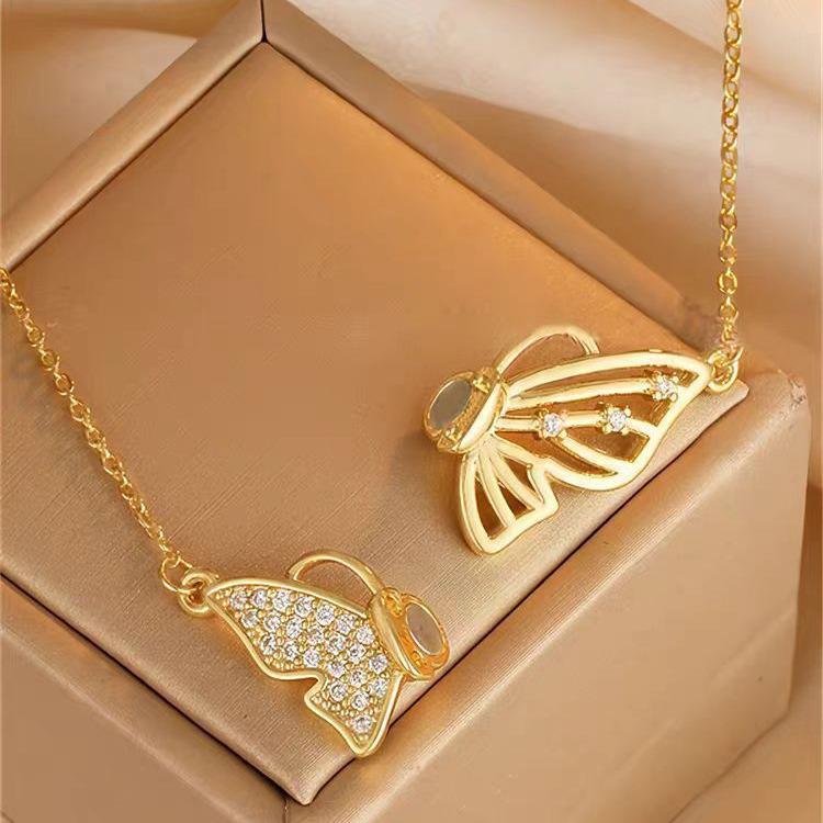 Magnetische Schmetterlings-Schlüsselbeinkette für Damen – Vielseitiges Sommer-Dopamin-Schmuckaccessoire