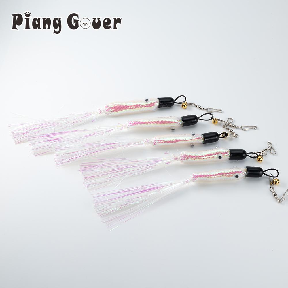 Tassel Fish Replacement Head for Simulated Small Silver Fish Cat Teaser Pet Toy Supplies