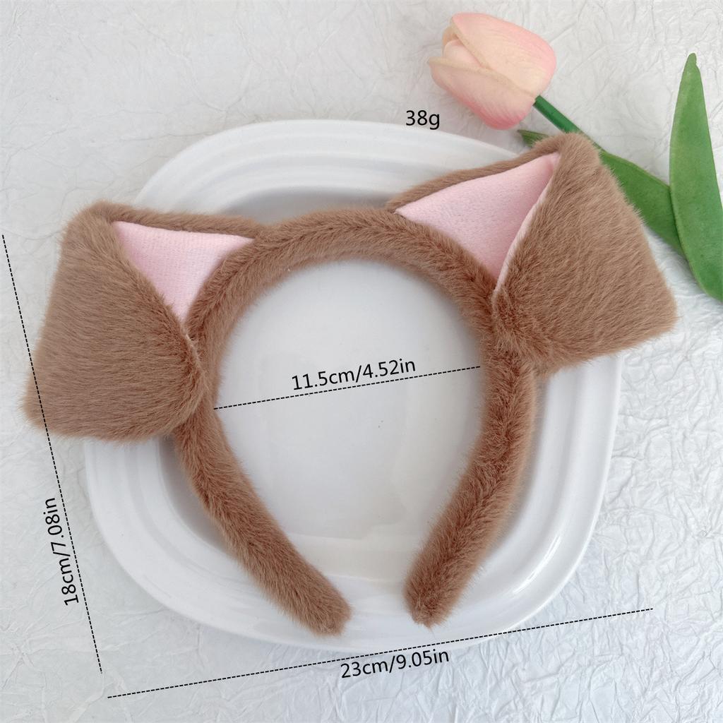 Soft Plush Dog Ears Headband Cute Cartoon Women Girls Kids Party Festival Fantastic Hair Accessories Furry Animal Ears Hairband