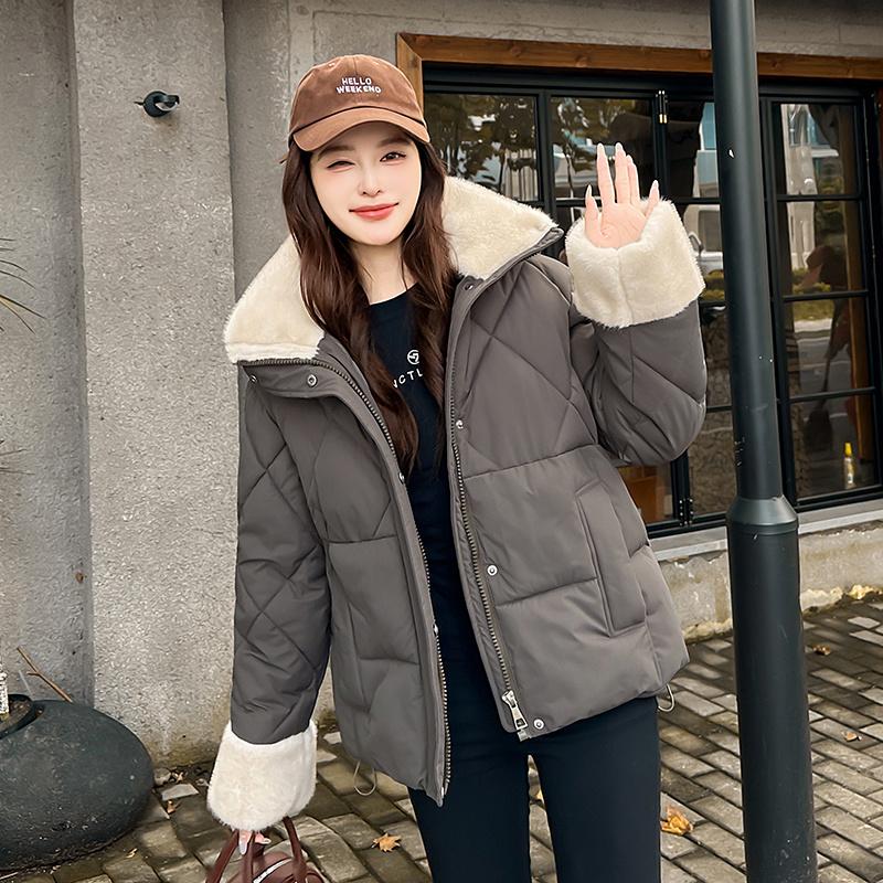 Podzim Zima Zahustit Teplá Parka Ženy Neformální Sladké Jednobarevné Velká kapsa Volná Kabát s kapucí Bundy Outwear