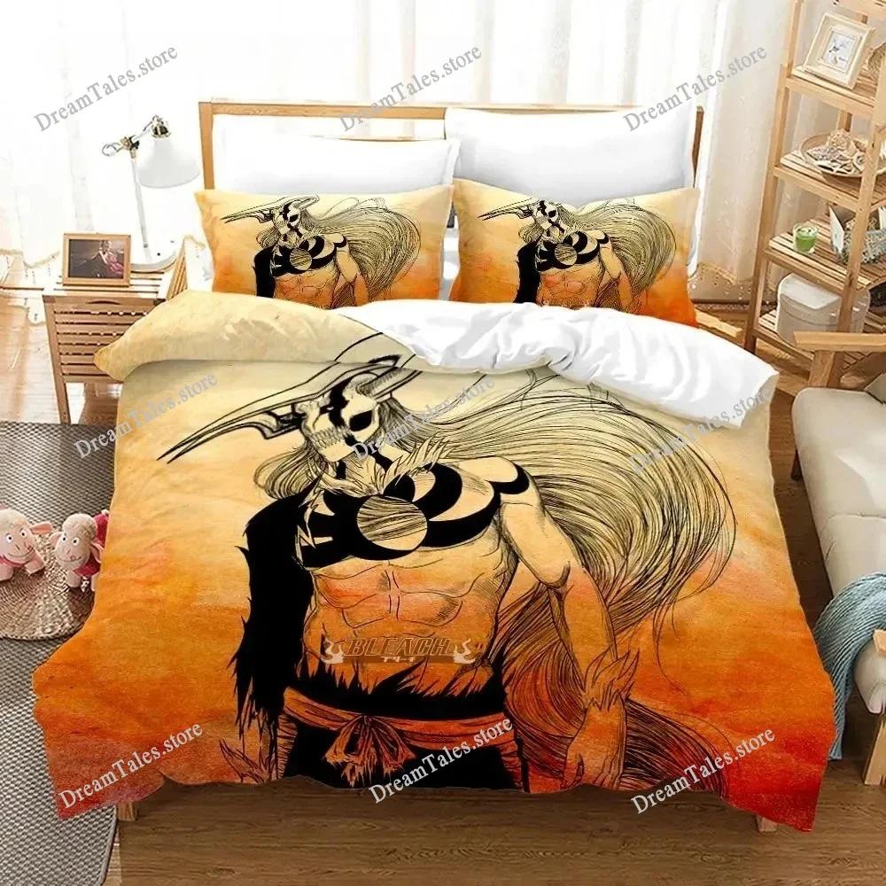 New Bleach Bedding Set Single Twin Full Queen King Size Bed Set Adult Kid Bedroom Duvet Cover Sets 3D Print Anime Bed Sheet Set