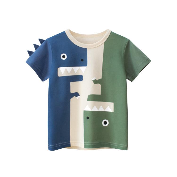 Children's Clothing Summer Children's Short Sleeved T-shirt Dinosaur Baby Clothes