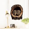 Cute Cartoon 3D Tree Hole Owl Bedroom Living Room Study Decoration Beautification Wall Sticker