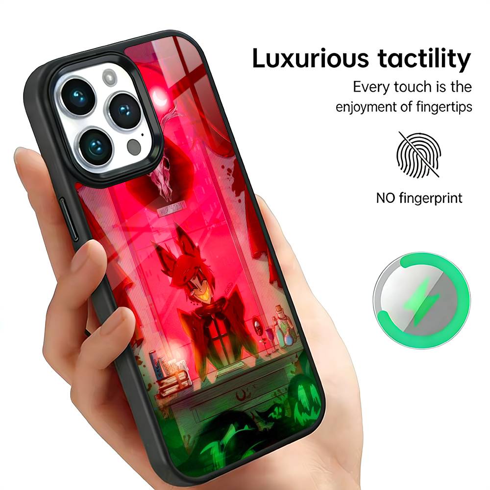 H-Hazbin H-Hotel Alastor Phone Case For iPhone17,16,15,14,13,12,11 Plus,Pro Max, New Magnetic Wireless Charging