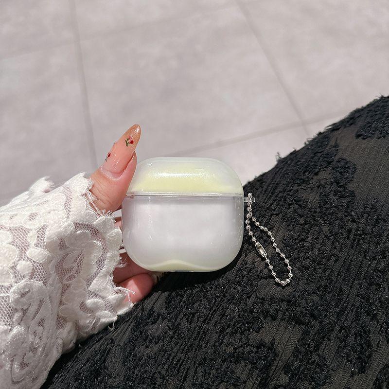Glitter quicksand luminous white background suitable for apple AirPods 1 earphone cover pro1 earphone case protective cover