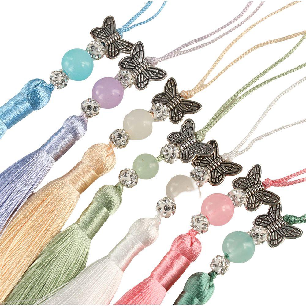 DIY Crafts Bookmark Tassels Lucky Phone Pendant Chain Keychain Tassel Car Keyring  Gift