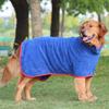 Water-absorbing quick-drying pet bathrobe microfiber dog towel customization