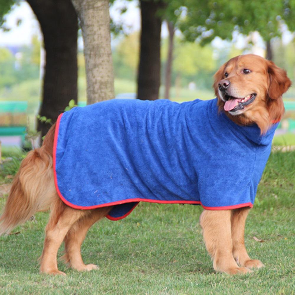 Water-absorbing quick-drying pet bathrobe microfiber dog towel customization