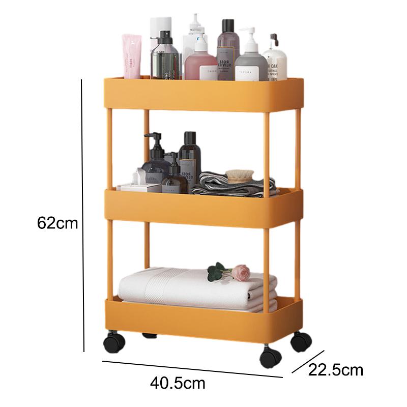 2/3/4 Layer Narrow Gap Storage Rack Shelves Organizer Open High Capacity Save Space Mobile Shelving for Kitchen Bathroom