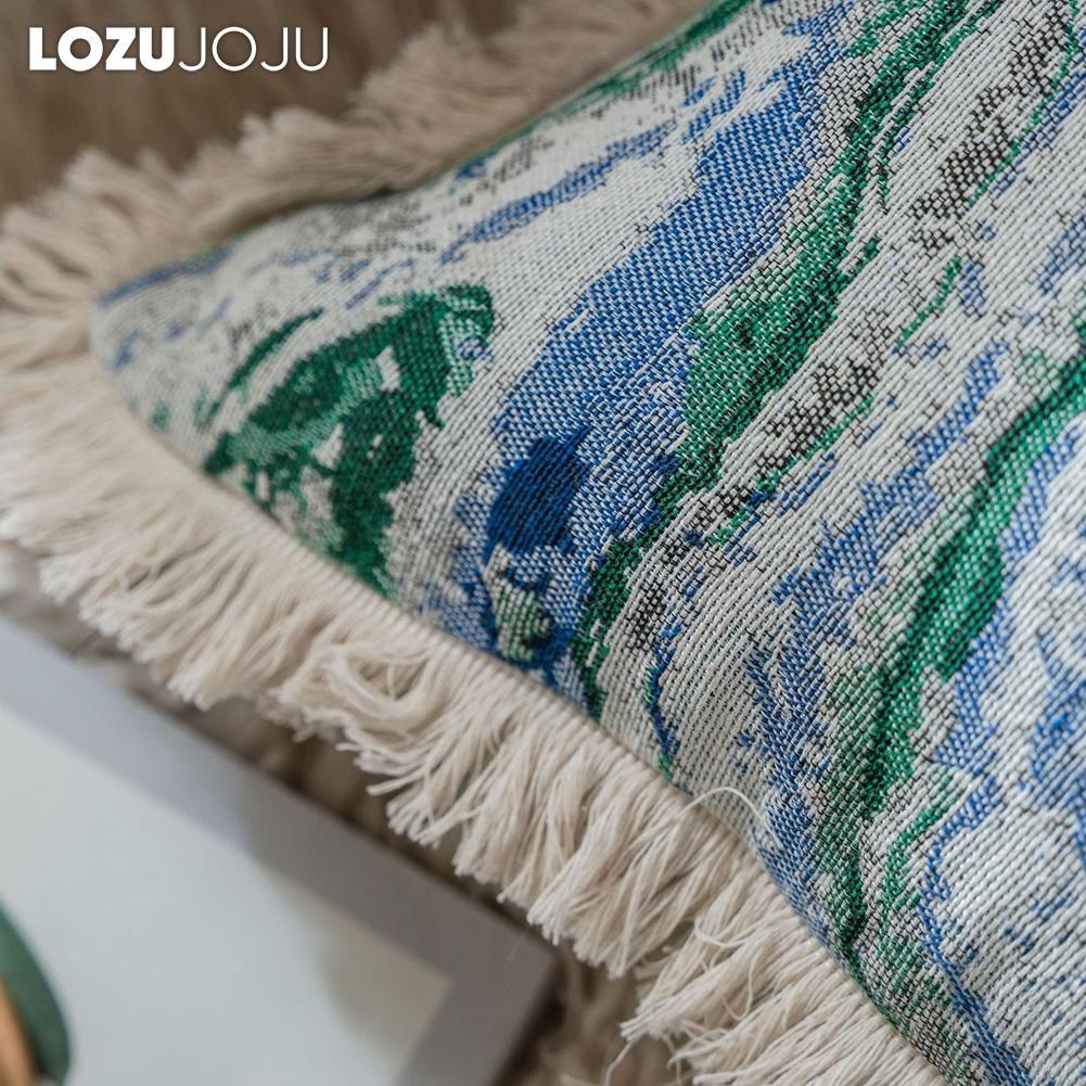 1PC LOZUJOJU Fashionable Artistic Pillowcase Polyester Tassel Pillowcase For Sofa Living Room Home Decor