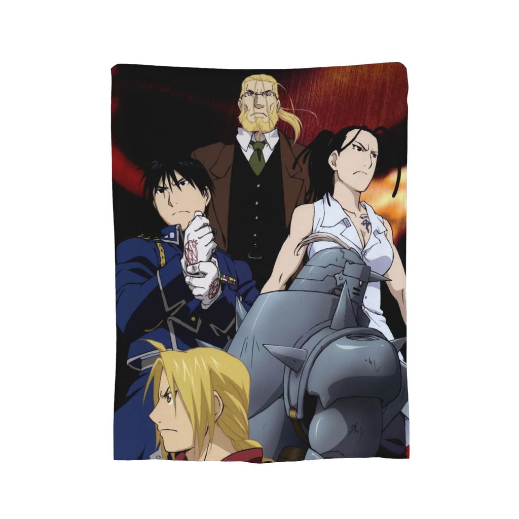 Fullmetal Alchemist Edward Elric Blankets Fleece Spring/Autumn  Portable Ultra-Soft Throw Blankets for Home Office Quilt