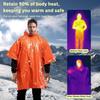 Portable Aluminum Foil Outdoor Camping Emergency Insulation Blanket Raincoat, -hypothermia And Cold-proof Life-saving Blanket