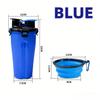 2 In 1 Pet Water Bottle with Food Container Portable Leak Proof Dog Water Bottle Collapse Bowls Outdoor Water Bowls for Pet Cat