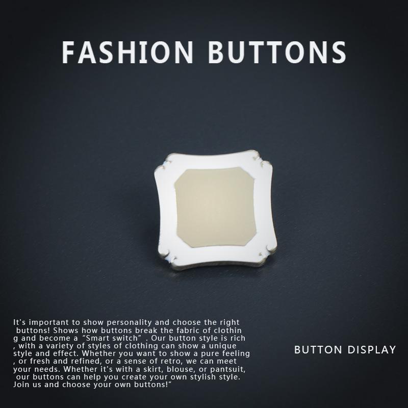 10 Stück Hemdknopf High-End Pullover Exquisiter Quadratischer Cardigan Kleidung Wollmantel Kleidung Metallknöpfe