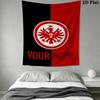 Tapisserie murale Eintracht Frankfurt avec nom personnalisé Accrochage mural esthétique Couverture en tissu imprimé Tapisseries décoratives pour chambre à coucher salon Décoration de maison
