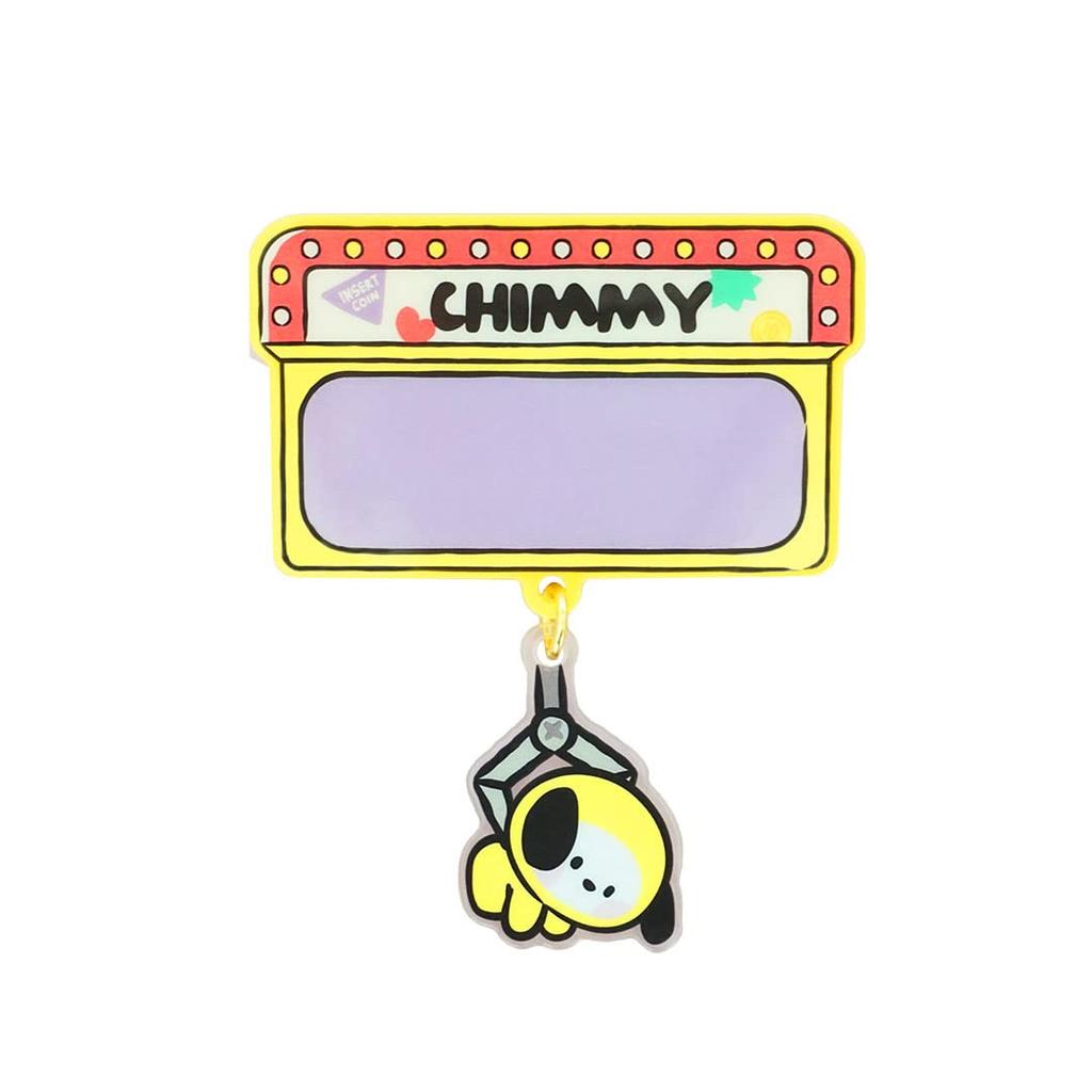Solomon Shoji BT21 minini Acrylic Name Pin Badge (with Alphabet Stickers) (CHIMMY)