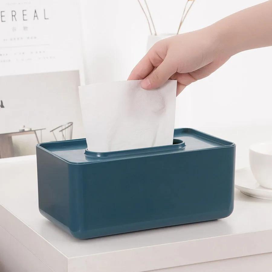 Multi-color Tissue Box Living Room Desktop Storage Ornaments Simple Napkin Box Desktop Tissue Storage Box Home Decorative